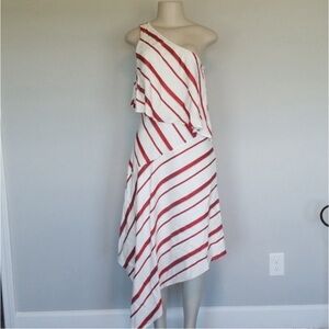 Banana Republic red/white off shoulder dress-6